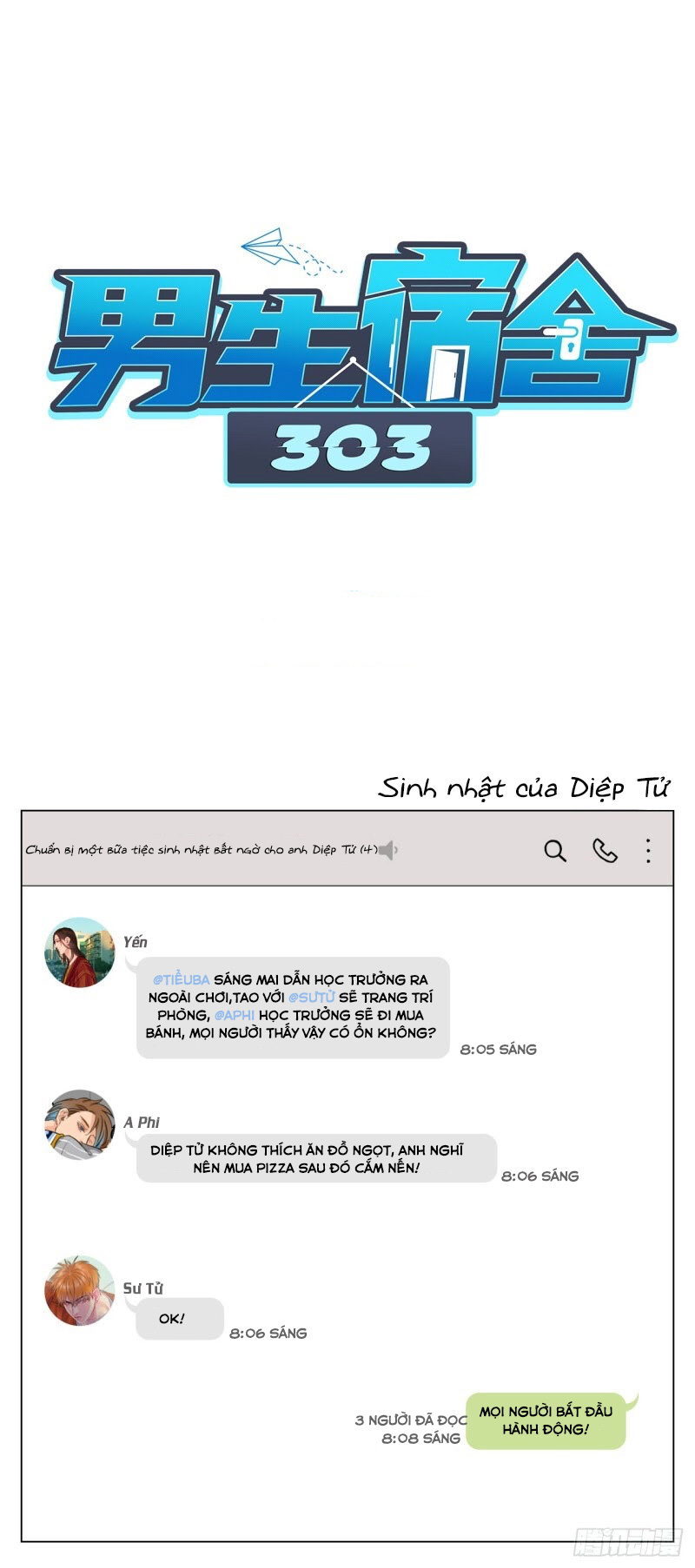 Ký túc xá nam phòng 303 Chapter 16 - Trang 3