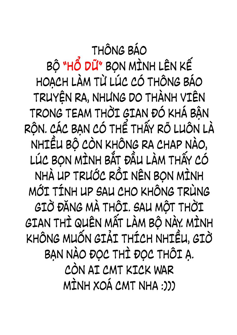 HỔ DỮ Chapter 2.1 THÔNG BÁO - Next Chapter 3