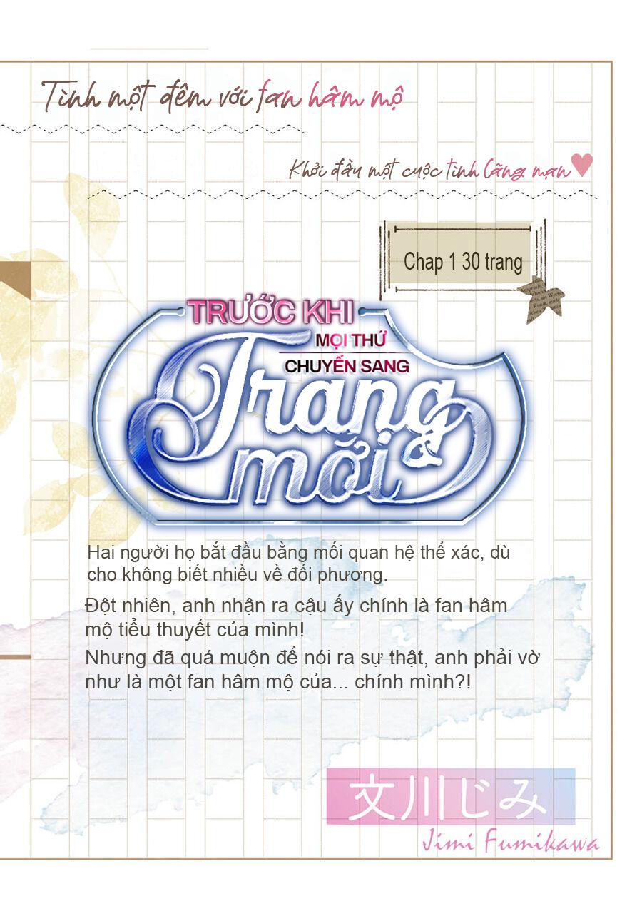 Trước khi mọi thứ chuyển sang trang mới Chapter 1 - Next Chapter 2