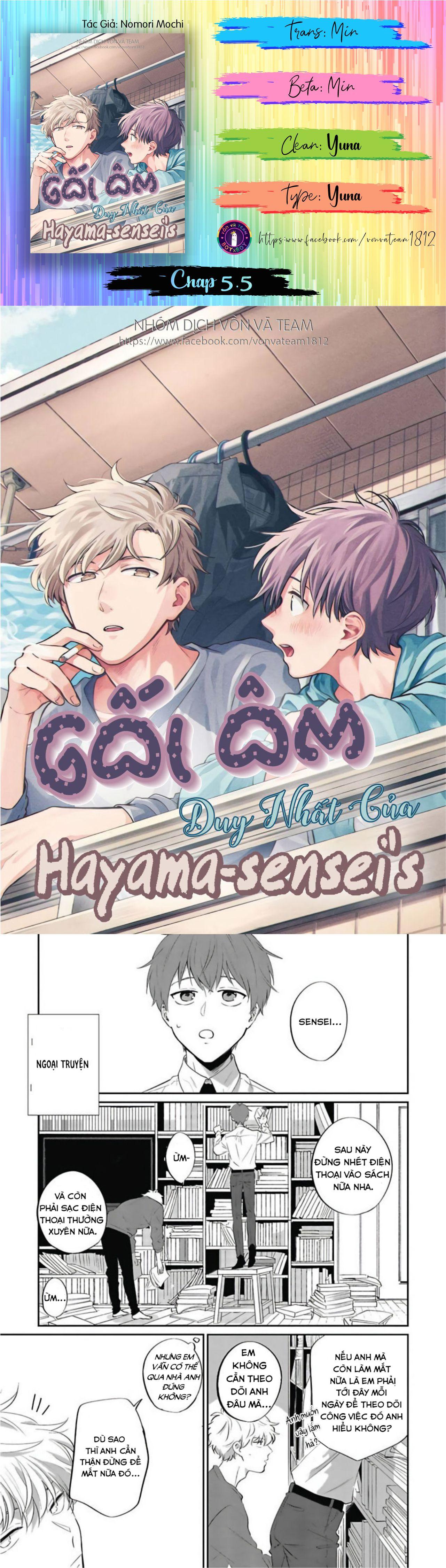 Gối Ôm Duy Nhất Của Hayama-sensei's (END) Chapter 5.5 EXTRA - Next 