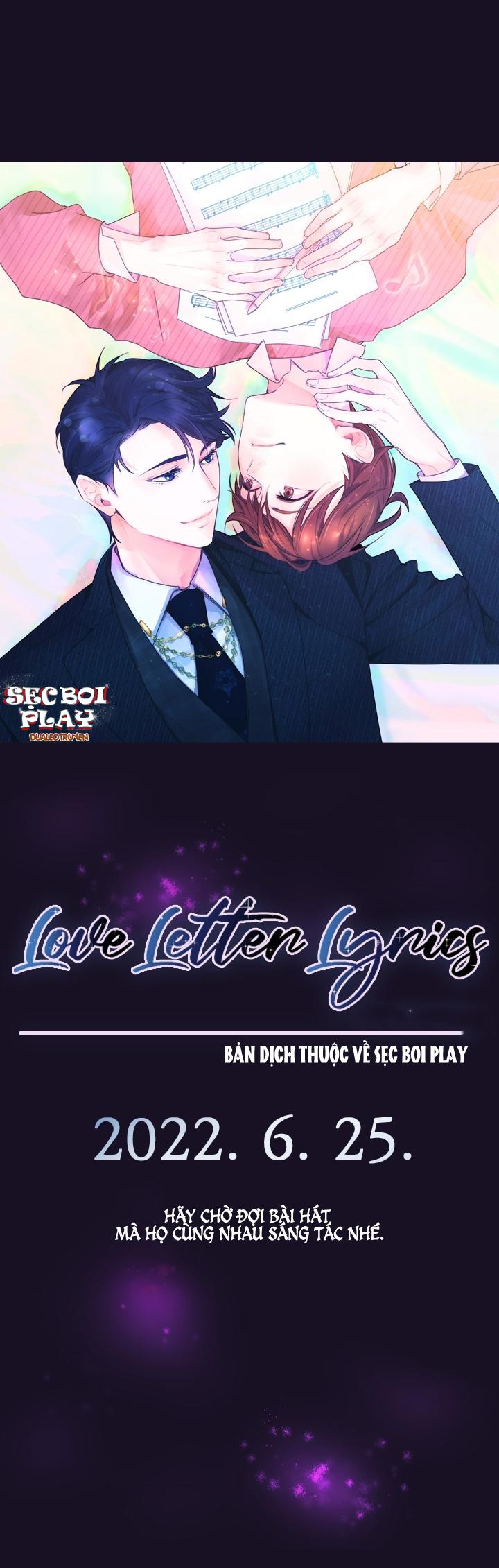 LOVE LETTER LYRICS Chapter 0 - Next Chapter 1