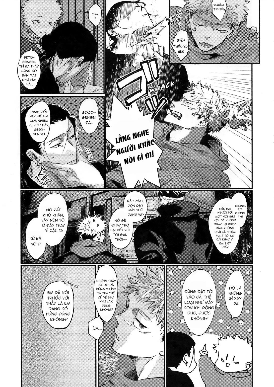 JUJUTSU KAISEN HD KHÔNG CHE Chapter 3 Geto x Yuuji - Next Chapter 4 Gojo x Megumi
