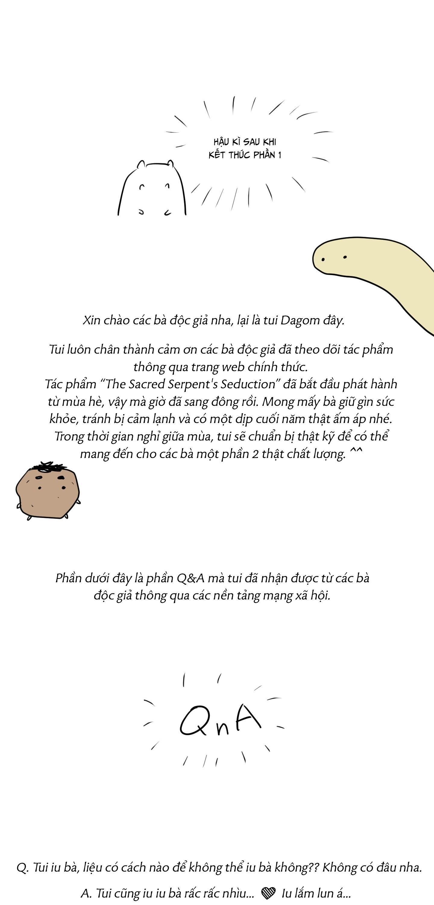 THE SACRED SERPENT'S SEDUCTION Chapter 26.1 HẬU KÌ SS1 - Next Chapter 27
