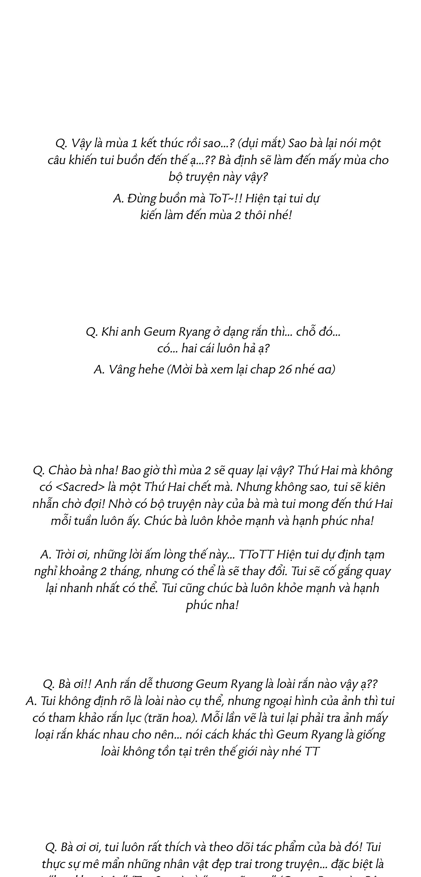 THE SACRED SERPENT'S SEDUCTION Chapter 26.1 HẬU KÌ SS1 - Next Chapter 27