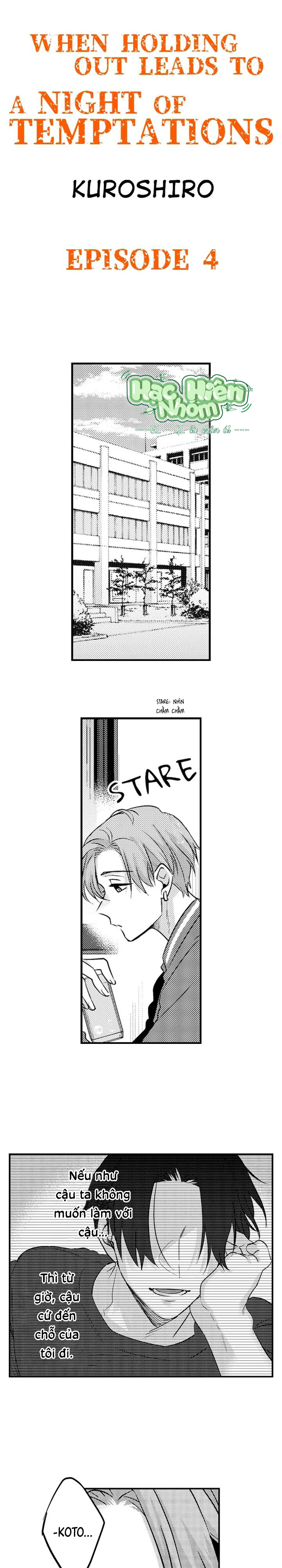 Kiềm Chế – Khởi Đầu Cho Một Đêm Cám Dỗ Chapter 4 - Next Chapter 5 Hachiennhom