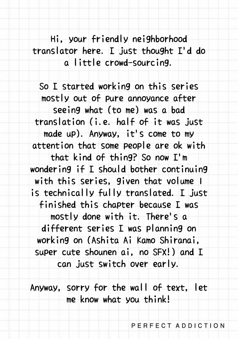 Perfect Addiction Chapter 3 H - Next Chapter 4 H