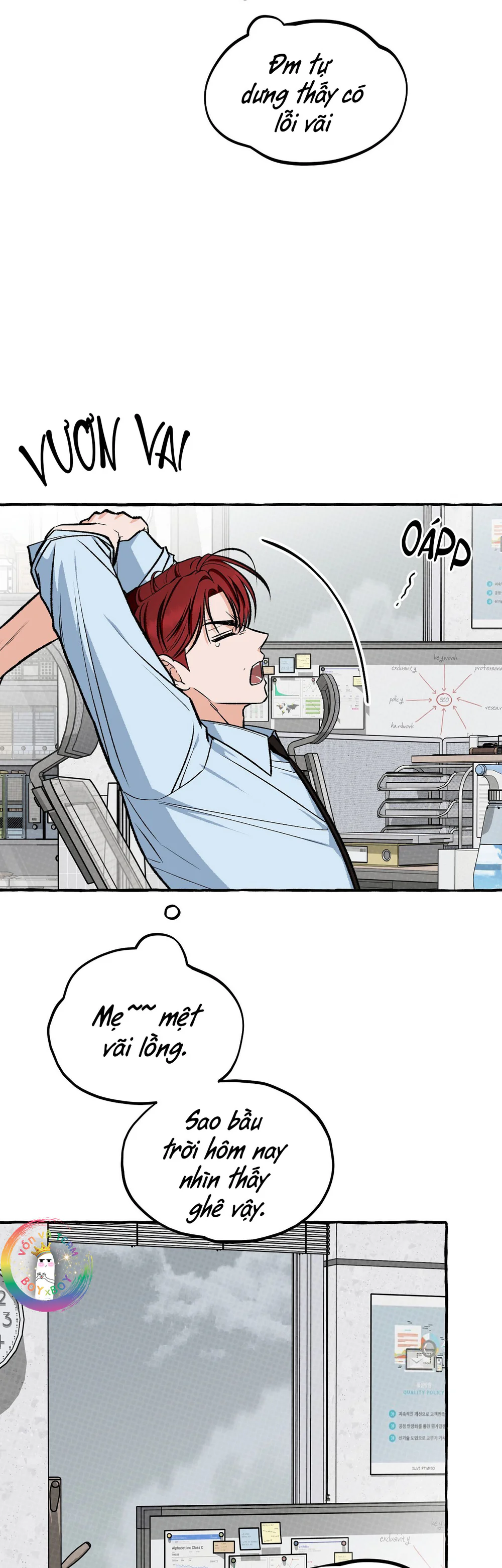 Văn Phòng Không Lãng Mạn Chapter 9 - Next Chapter 10 Sì đầu te