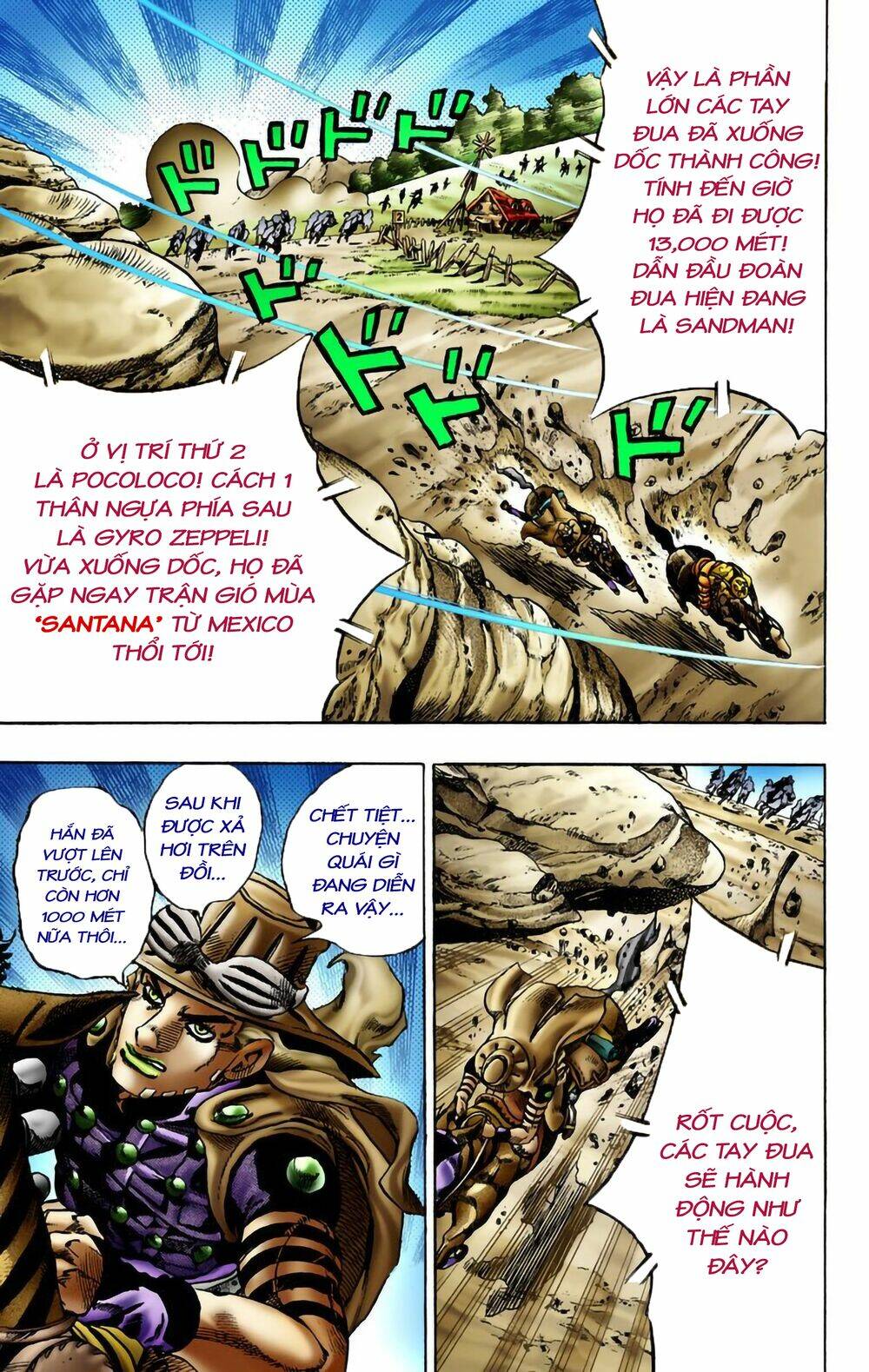 cuộc phiêu lưu bí ẩn phần 7: steel ball run chapter 10: - 200 mét cuối cùng - Next chapter 11: - còn lại 100 mét