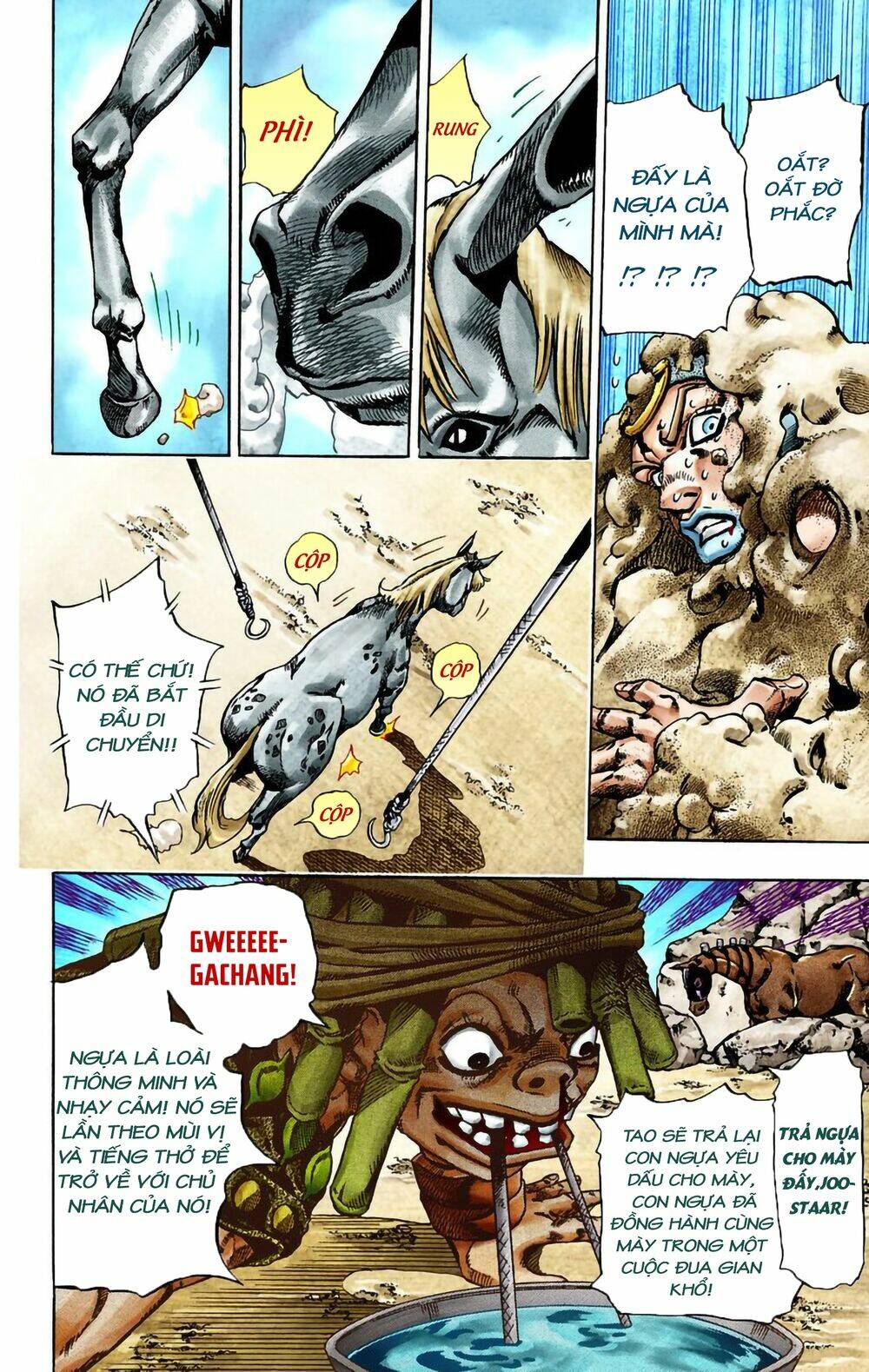 cuộc phiêu lưu bí ẩn phần 7: steel ball run chapter 27: răng nanh ( tusk ) phần 3 - Next chapter 28: scary monsters phần 1