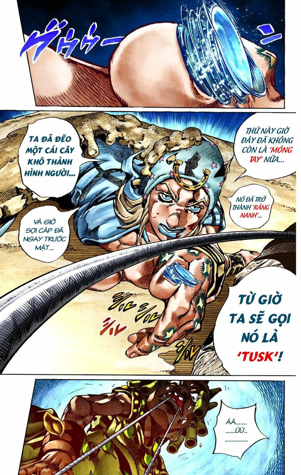 cuộc phiêu lưu bí ẩn phần 7: steel ball run chapter 27: răng nanh ( tusk ) phần 3 - Next chapter 28: scary monsters phần 1