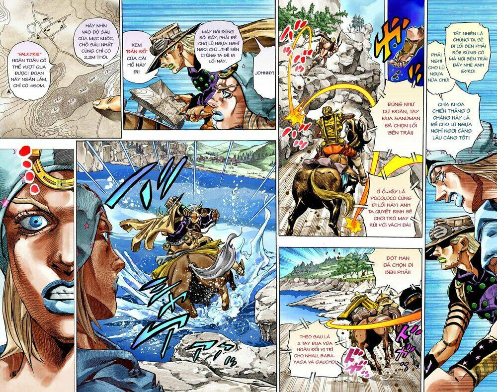 cuộc phiêu lưu bí ẩn phần 7: steel ball run chapter 32: Đích đến chặng 3 - thành phố canon - Next chapter 33: thế giới của người đàn ông đích thực - phần 1