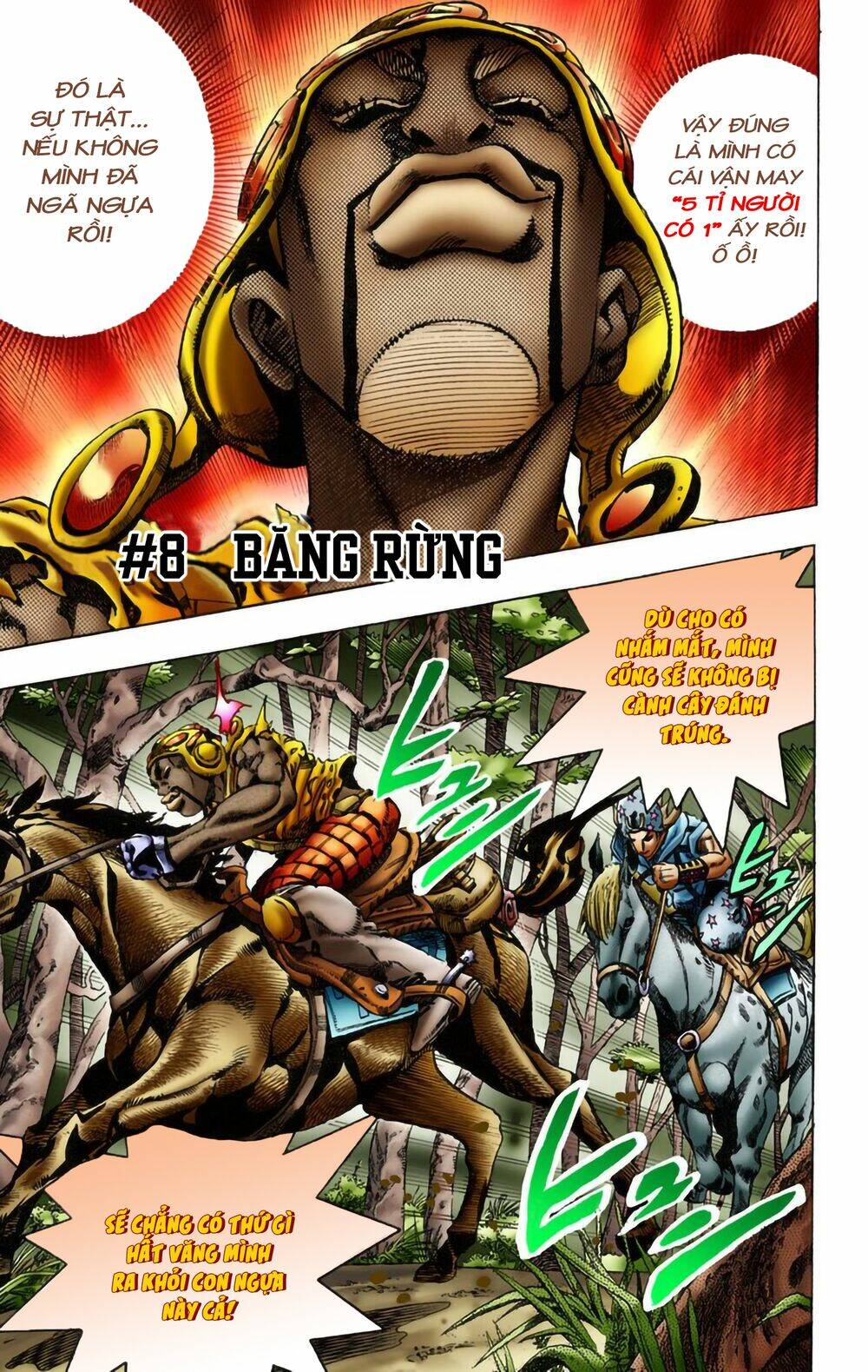 cuộc phiêu lưu bí ẩn phần 7: steel ball run chapter 8: - băng rừng - Next chapter 9: - xuống dốc