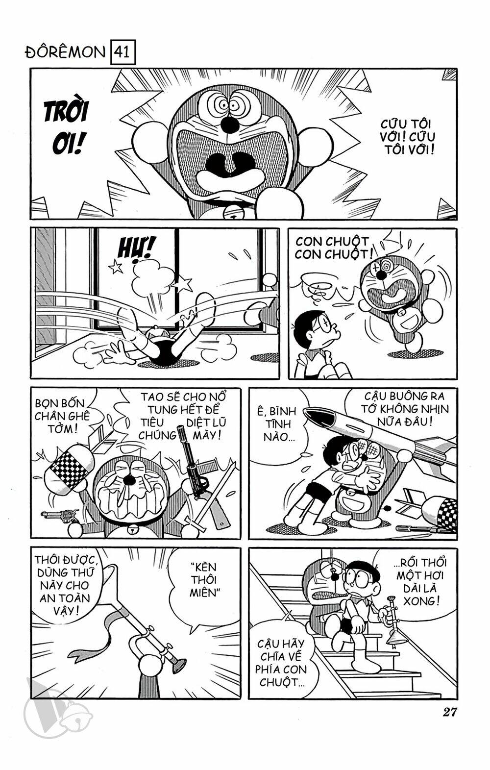 doraemon chapter 735: chiếc kèn tai họa - Next chapter 736: thẻ mượn sách tương lai