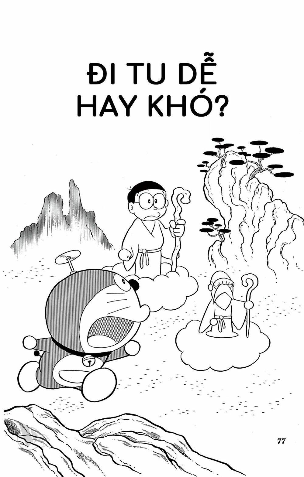 doraemon chapter 777: Đi tu dễ hay khó? - Next chapter 778: máy \"votucopy\"