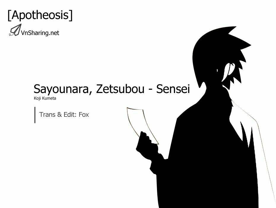 Sayounara, Zetsubou-Sensei Chapter 1 - Next Chapter 2