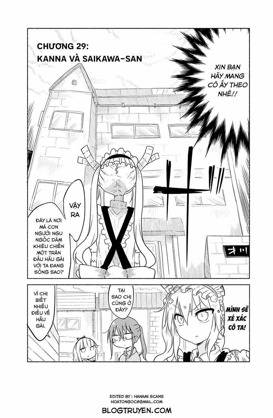 cuộc sống trả ơn của nàng rồng tohru! chapter 29: kanna và saikawa-san - Next chapter 30: tooru và truy tìm thủ phạm.