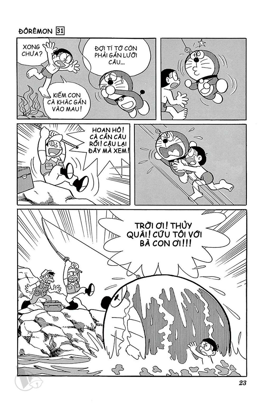 doraemon chapter 549: câu nhầm thủy quái - Next chapter 550: con ma giúp việc