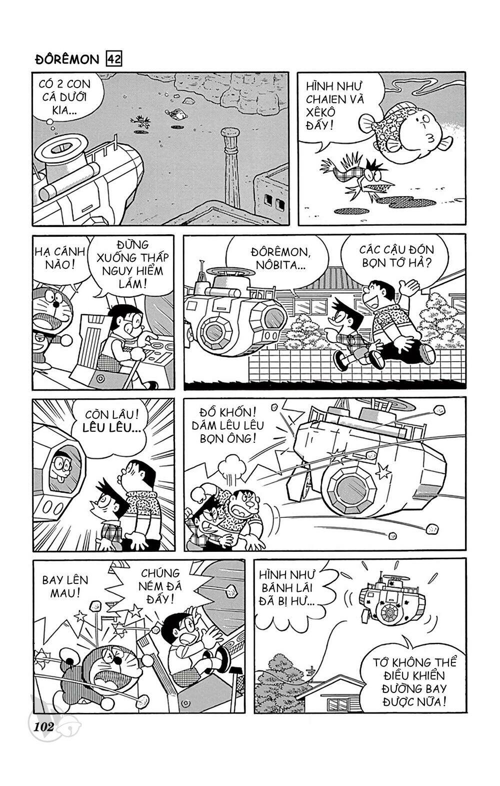 doraemon chapter 760: tàu ngầm bằng giấy - Next chapter 762: tự phân thân mình