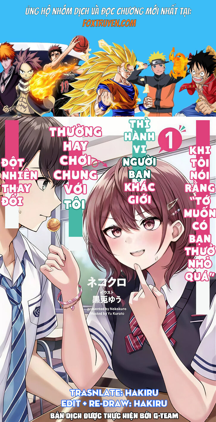 "Osananajimi Ga Hoshii" To Tsubuyaitara Yoku Issho Ni Asobu Onna Tomodachi No Yousu Ga Hen Ni Nattanda Ga Chapter 3 - Trang 2