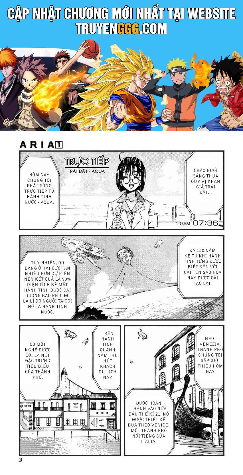 ARIA Chapter 1: - Neo Venezia - Next Chapter 2: - Nào ta cùng chà rửa