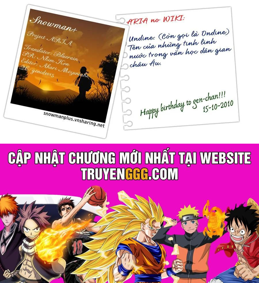 ARIA Chapter 1: - Neo Venezia - Next Chapter 2: - Nào ta cùng chà rửa
