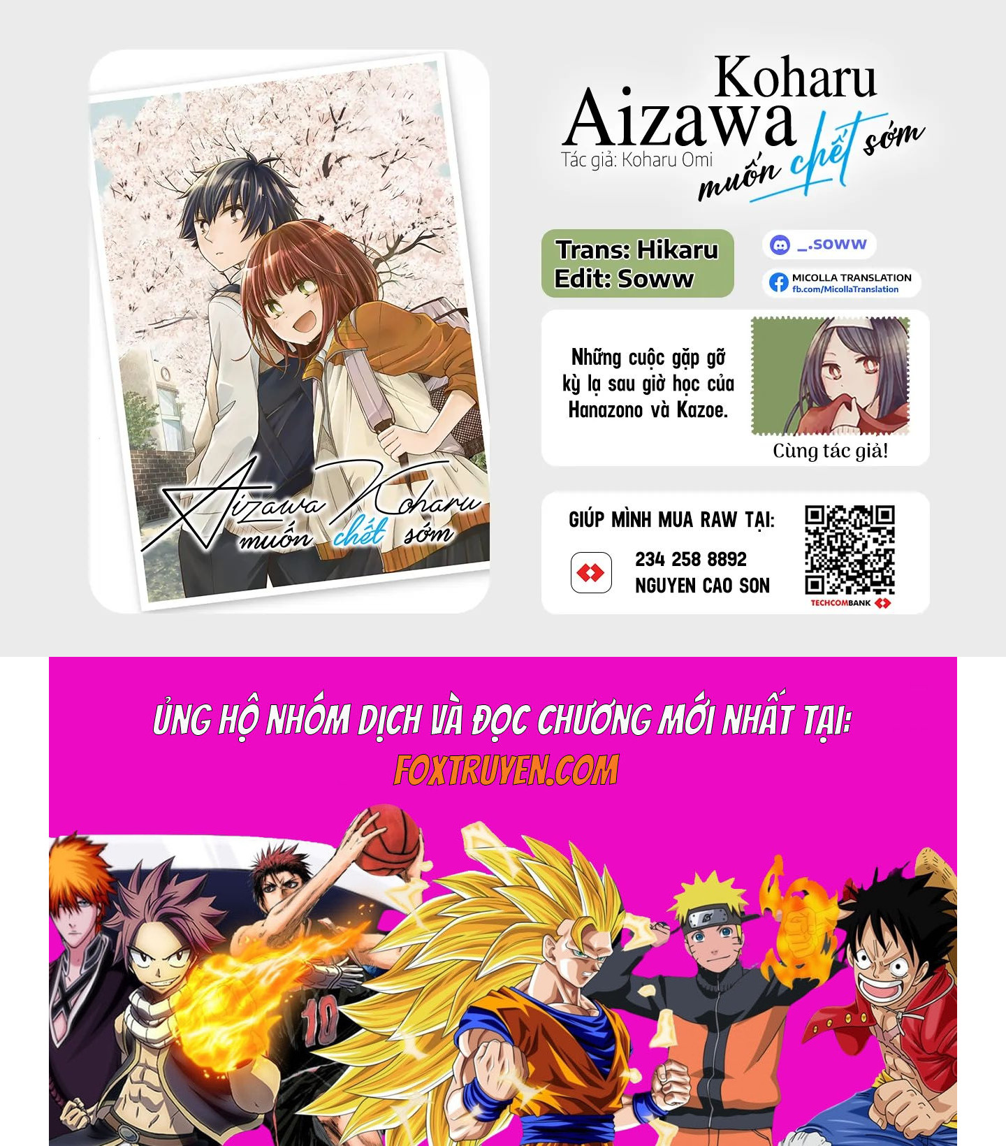 Aizawa Koharu Wa Shi Ni Isogu Chapter 6 - Trang 2