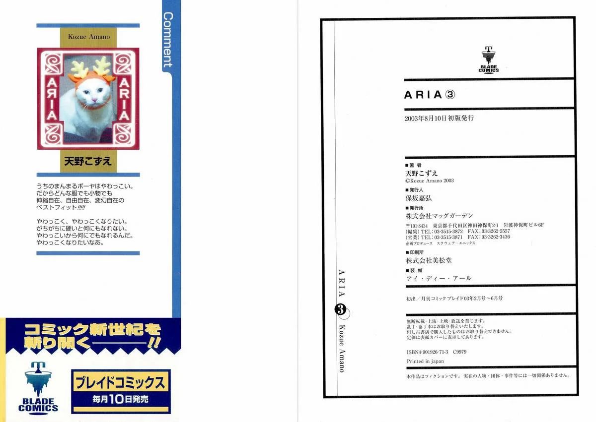 ARIA Chapter 15: - FESTA DEL BOCCOLO - Next Chapter 16: - Neverland