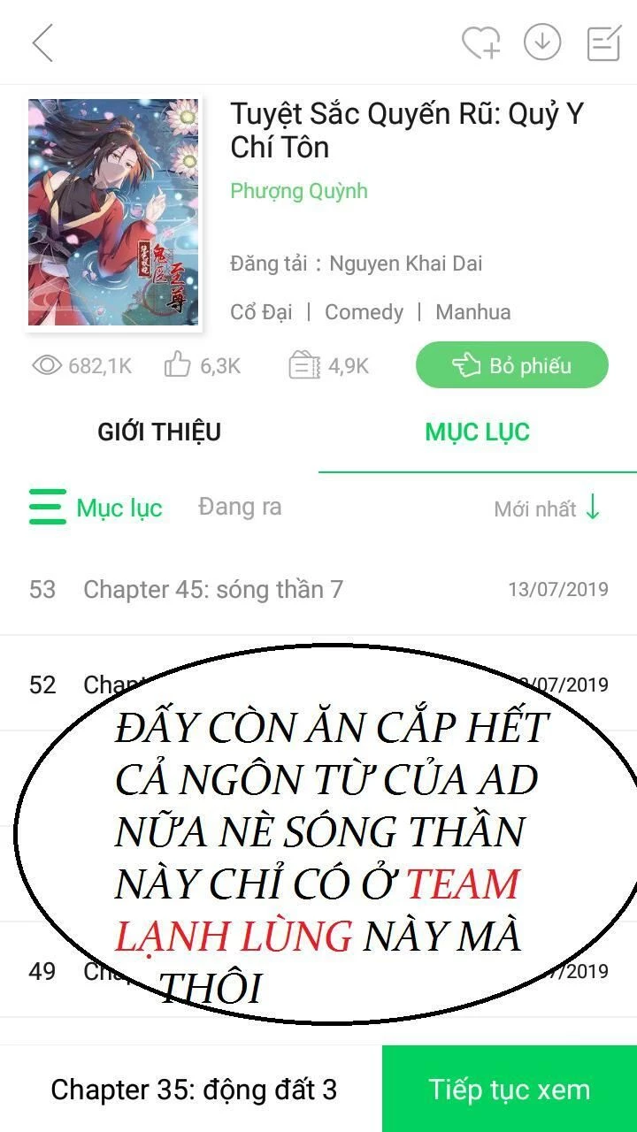 Tuyệt Sắc Quyến Rũ: Quỷ Y Chí Tôn Chapter 53 - Trang 4