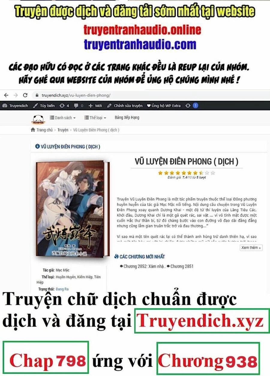Võ Luyện Đỉnh Phong Chapter 798 - Next Chapter 798