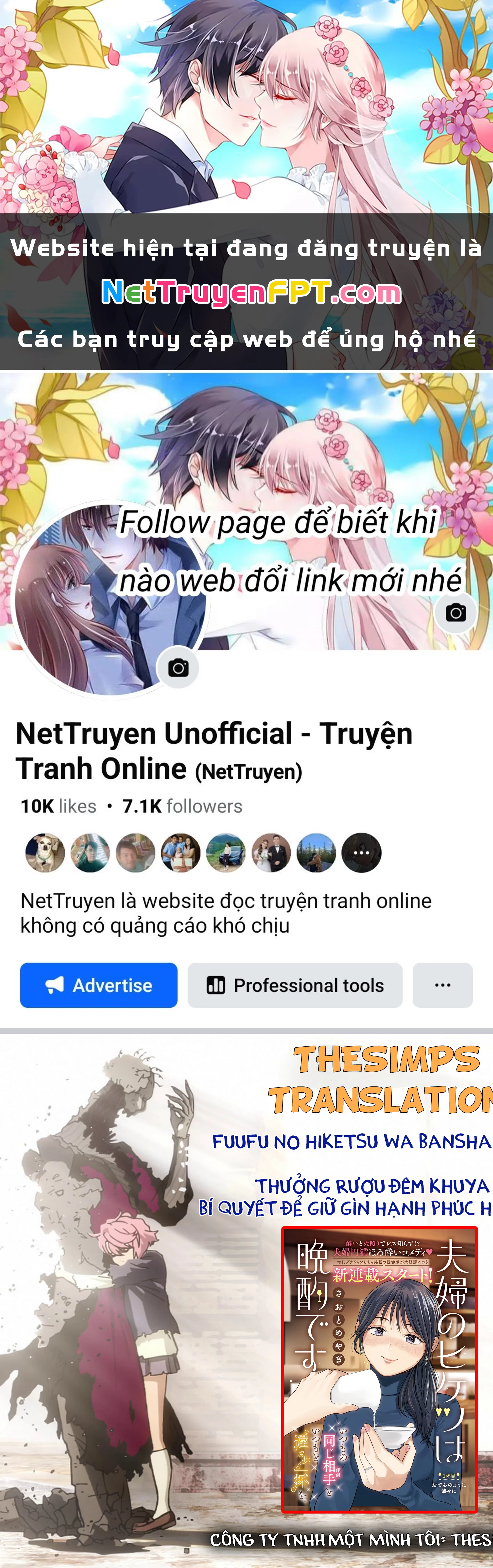 Thưởng rượu đêm khuya là bí quyết để giữ gìn hạnh phúc hôn nhân. Chapter 1 - Next Chapter 2