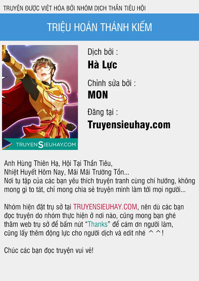 Triệu Hoán Thánh Kiếm Chapter 6 - Next Chapter 7