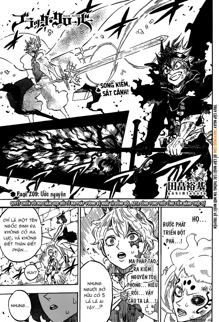 Black Clover - Thế Giới Phép Thuật Chapter 209 - Next Chapter 210