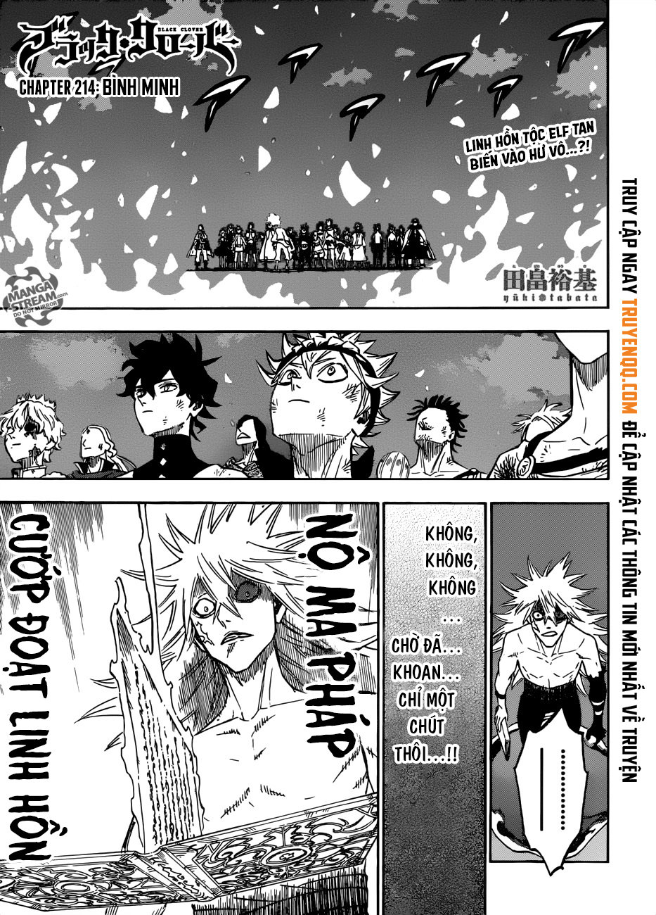 Black Clover - Thế Giới Phép Thuật Chapter 214 - Next Chapter 215