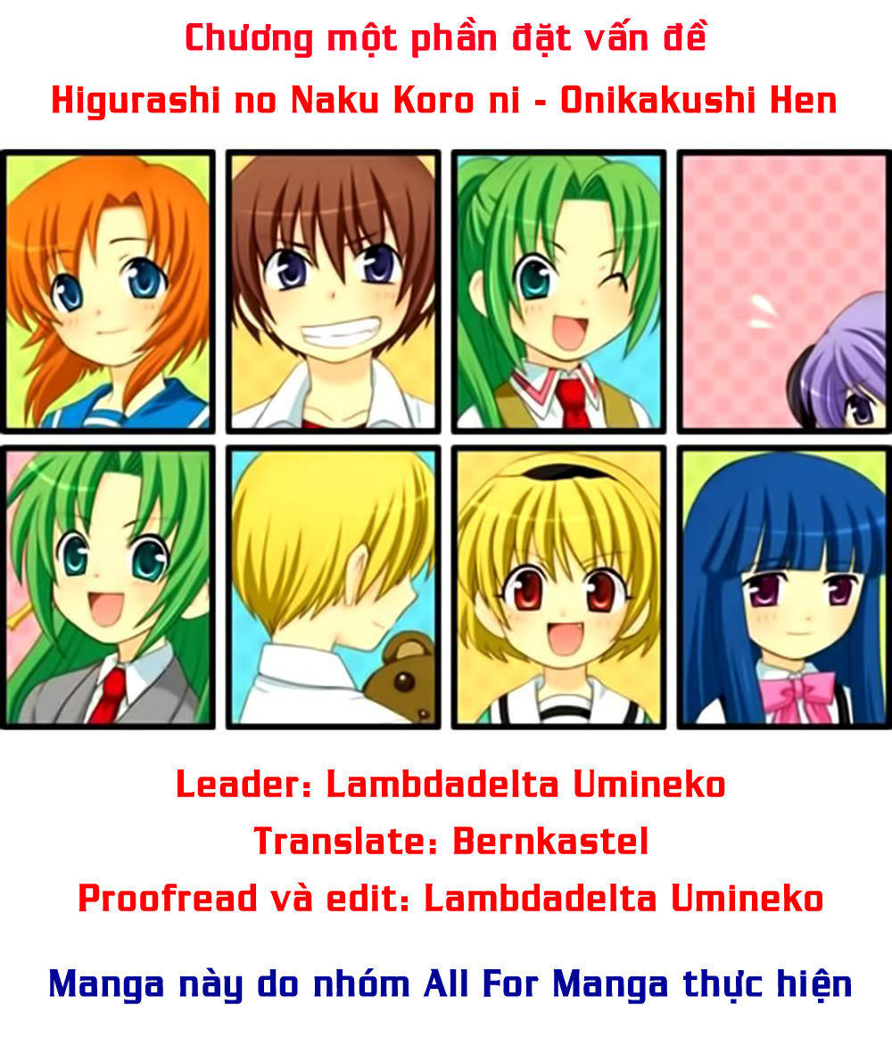 Higurashi No Naku Koro Ni - Onikakushi-Hen Chapter 2 - Next Chapter 2.1