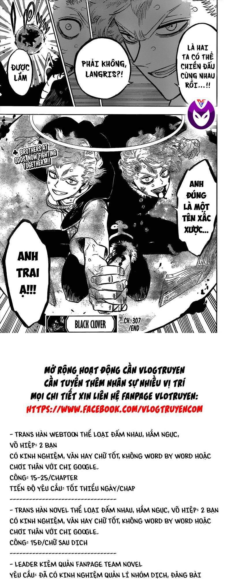 Black Clover - Thế Giới Phép Thuật Chapter 307 - Next Chapter 308