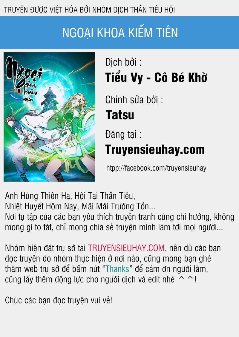 Ngoại Khoa Kiếm Tiên Chapter 7 - Next Chapter 8