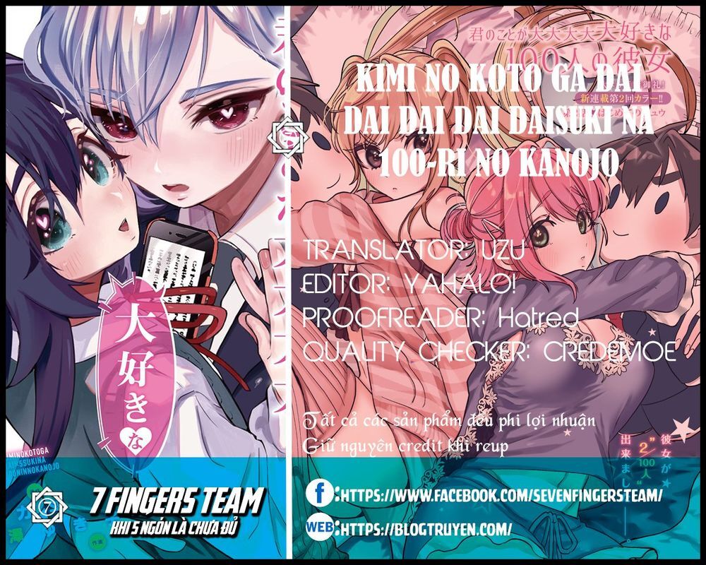 kimi no koto ga dai dai dai dai daisuki na 100-ri no kanojo Chapter 19 - Next chapter 20: Đã nói là làm, nên hãy xõa tẹt ga với chương thưởng này nào