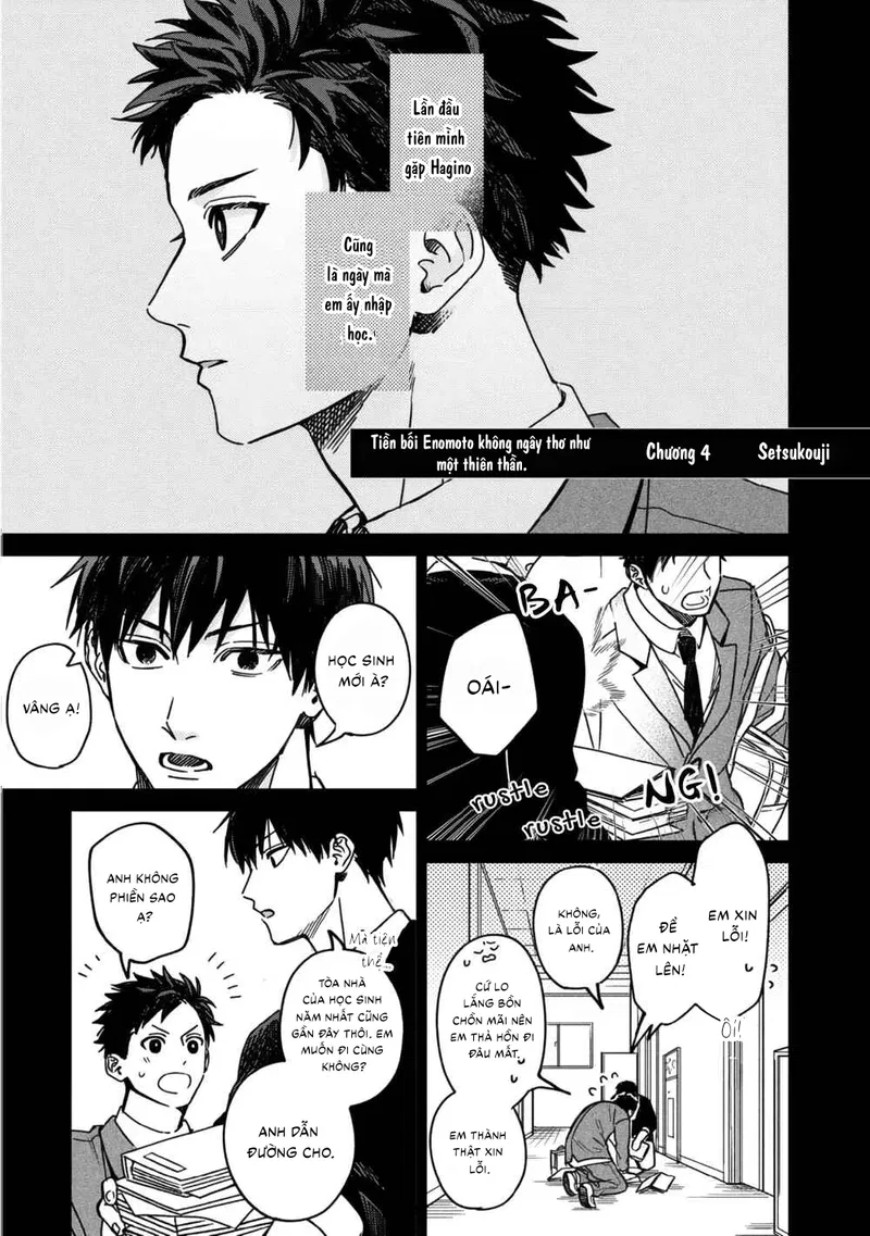 Tiền bối Enomoto không hề ngây thơ Chapter 4 - Trang 2