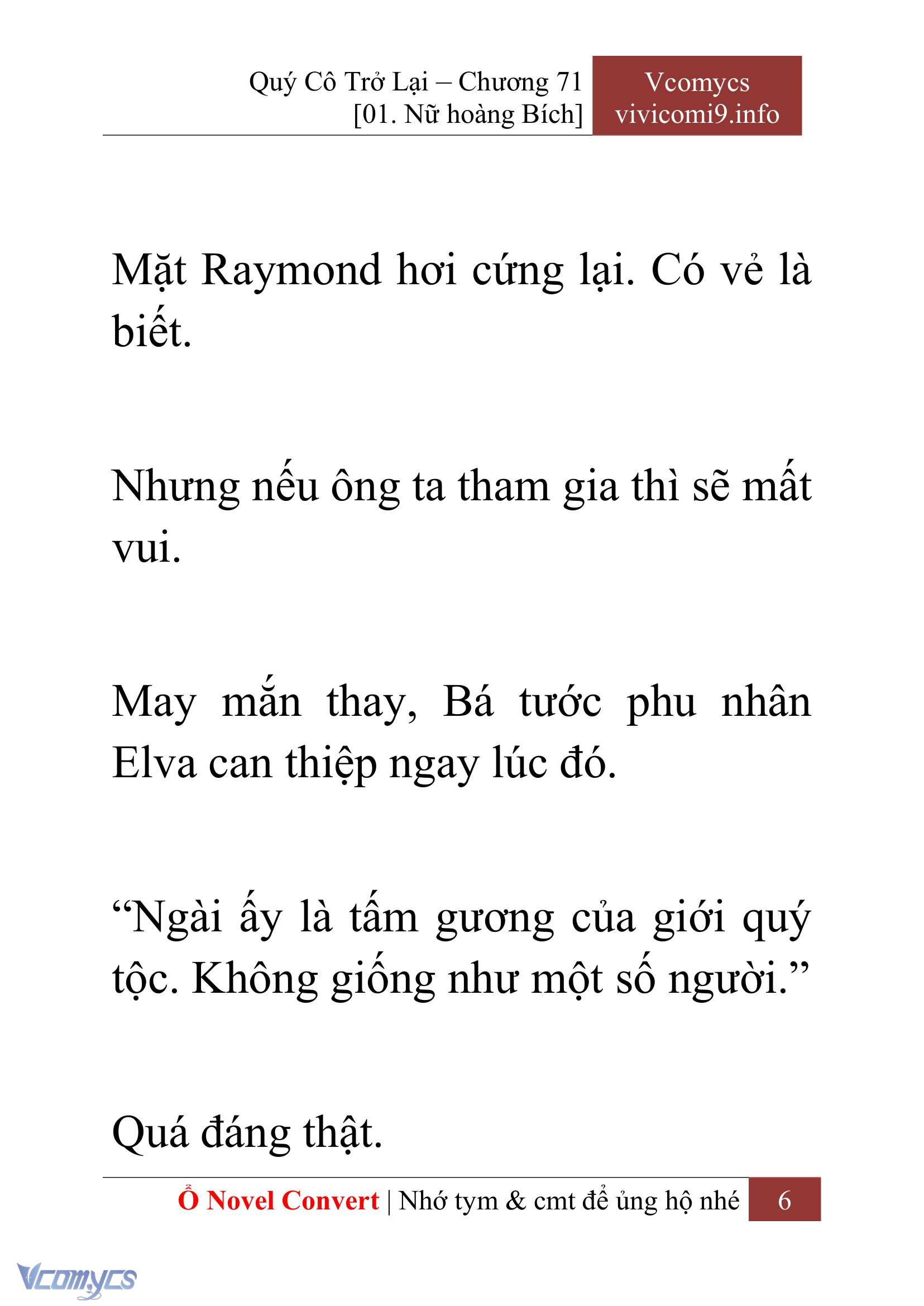 [Novel] Quý Cô Trở Lại Chap 71 - Trang 2