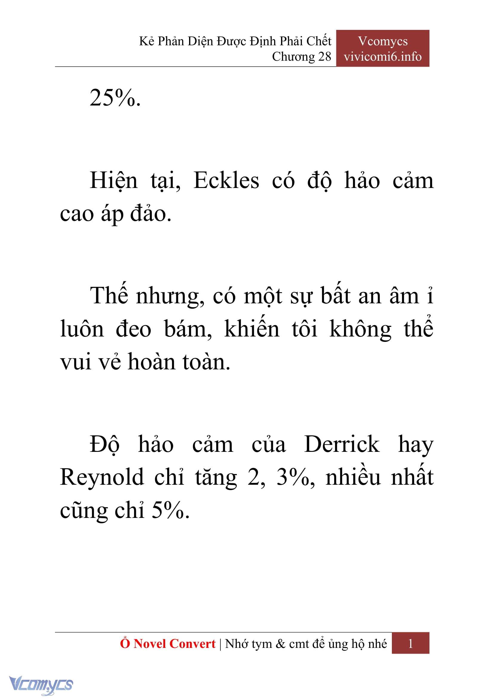 [Novel] Kẻ Phản Diện Được Định Phải Chết Chap 28 - Trang 2