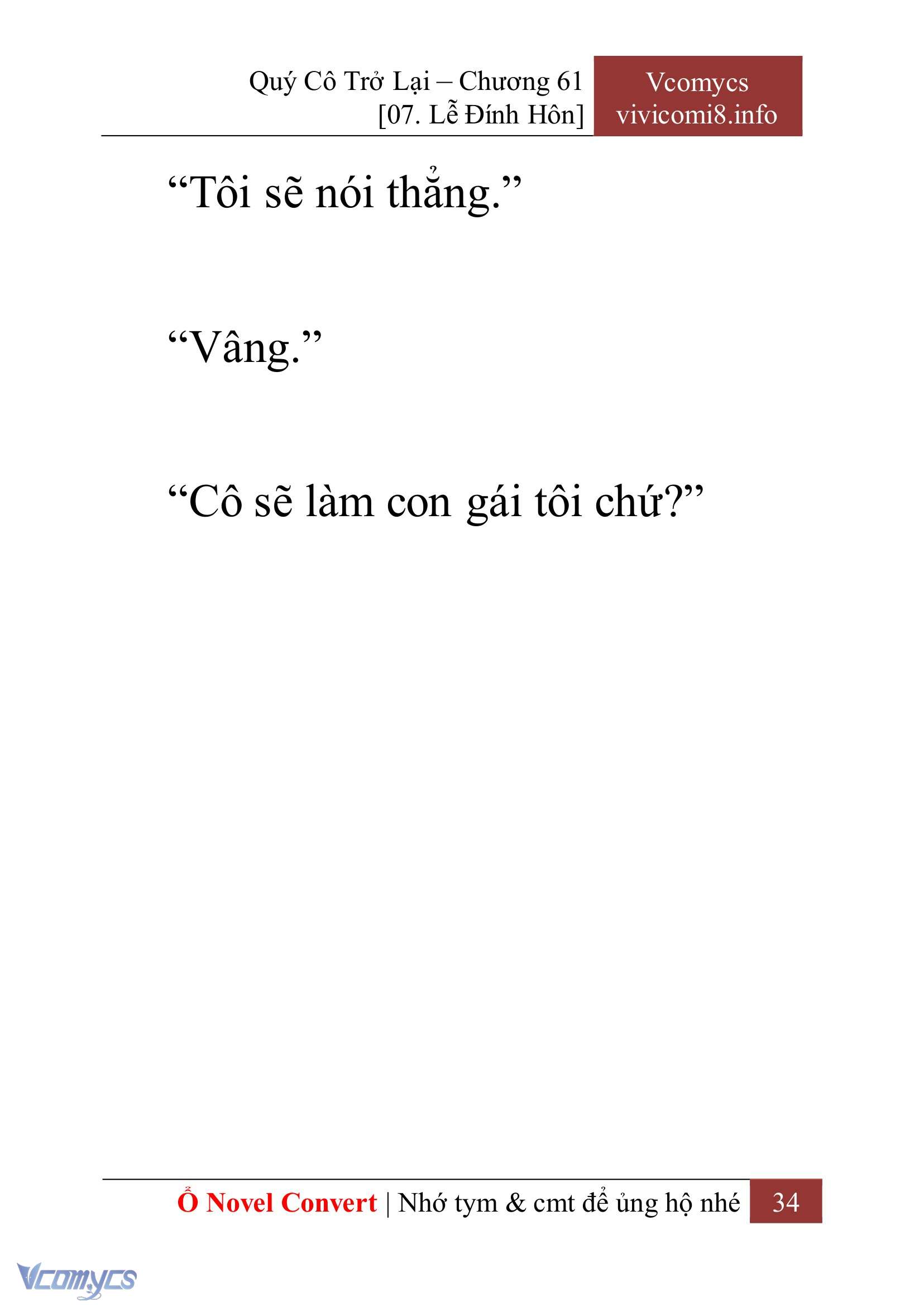[Novel] Quý Cô Trở Lại Chap 61 - Trang 2