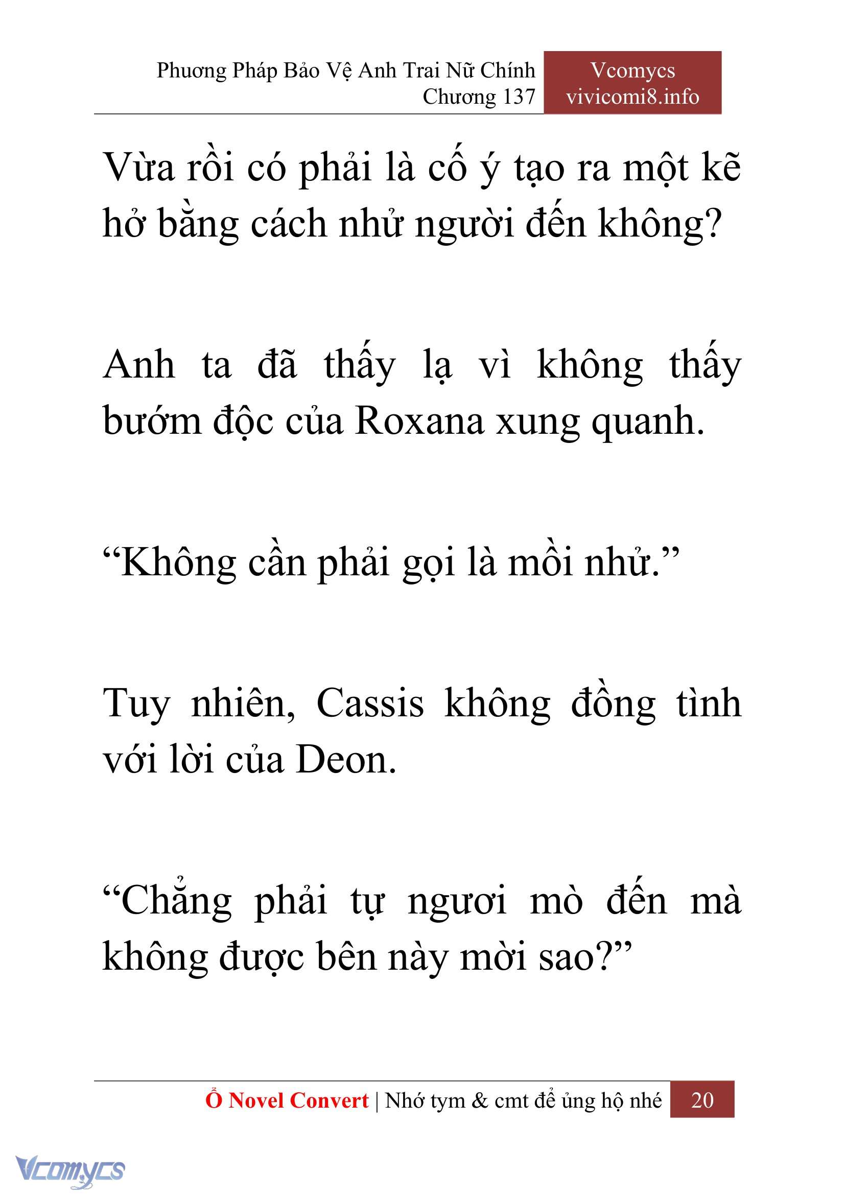 [Novel] Phương Pháp Bảo Vệ Anh Trai Nữ Chính Chap 137 - Trang 2