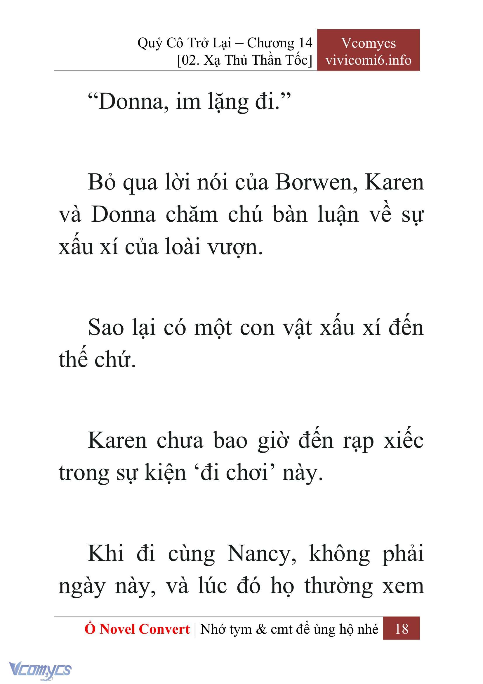 [Novel] Quý Cô Trở Lại Chap 14 - Trang 2