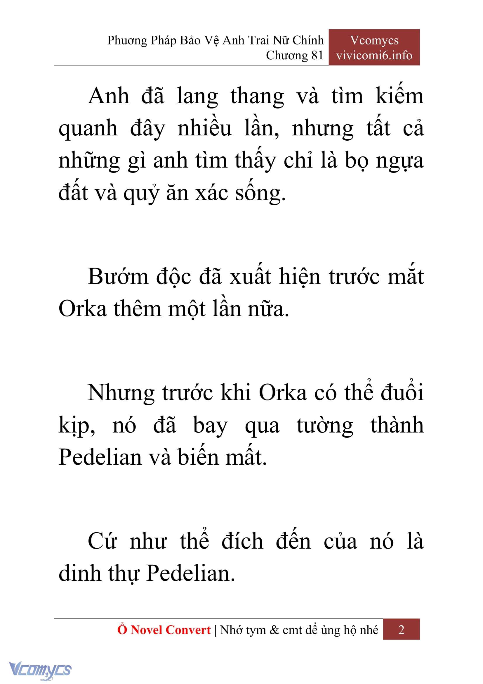 [Novel] Phương Pháp Bảo Vệ Anh Trai Nữ Chính Chap 81 - Trang 2
