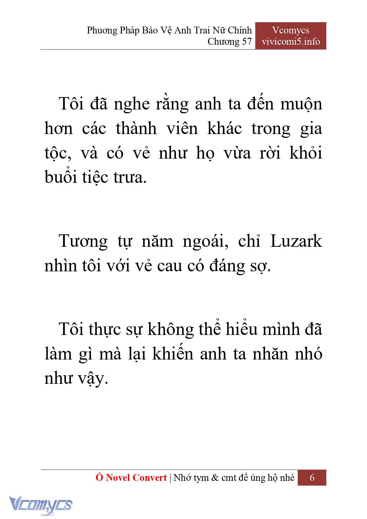 [Novel] Phương Pháp Bảo Vệ Anh Trai Nữ Chính Chap 57 - Next Chap 58
