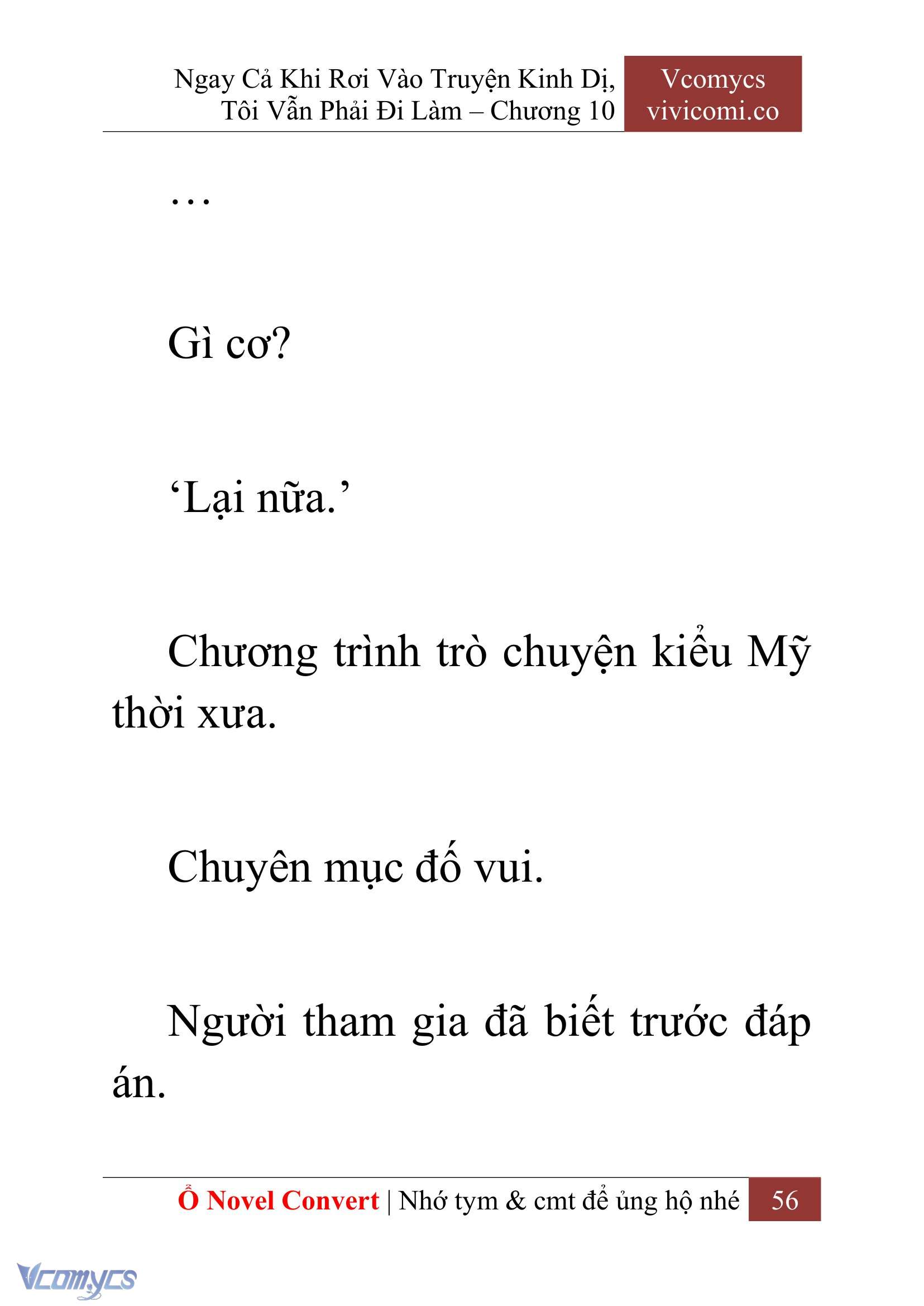 [Novel] Ngay Cả Khi Rơi Vào Truyện Kinh Dị, Tôi Vẫn Phải Đi Làm Chap 10 - Next 