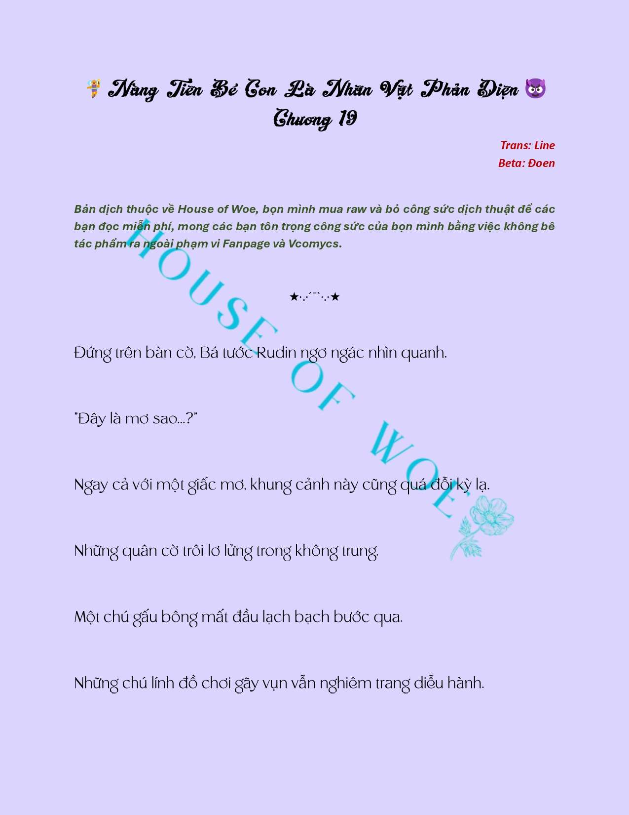 [NOVEL] NÀNG TIÊN BÉ CON LÀ NHÂN VẬT PHẢN DIỆN Chap 19 - Next Chap 20