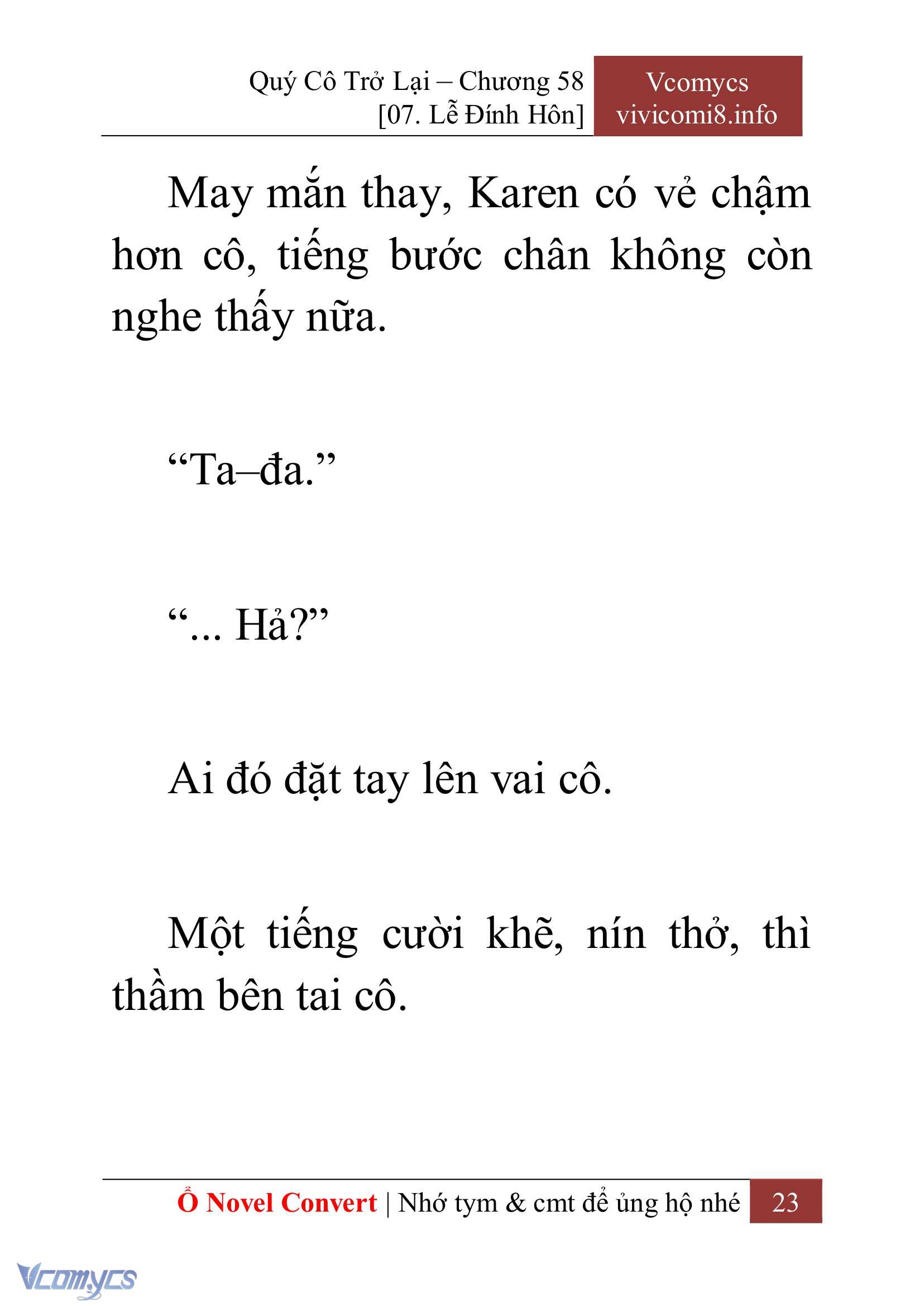 [Novel] Quý Cô Trở Lại Chap 58 - Trang 2