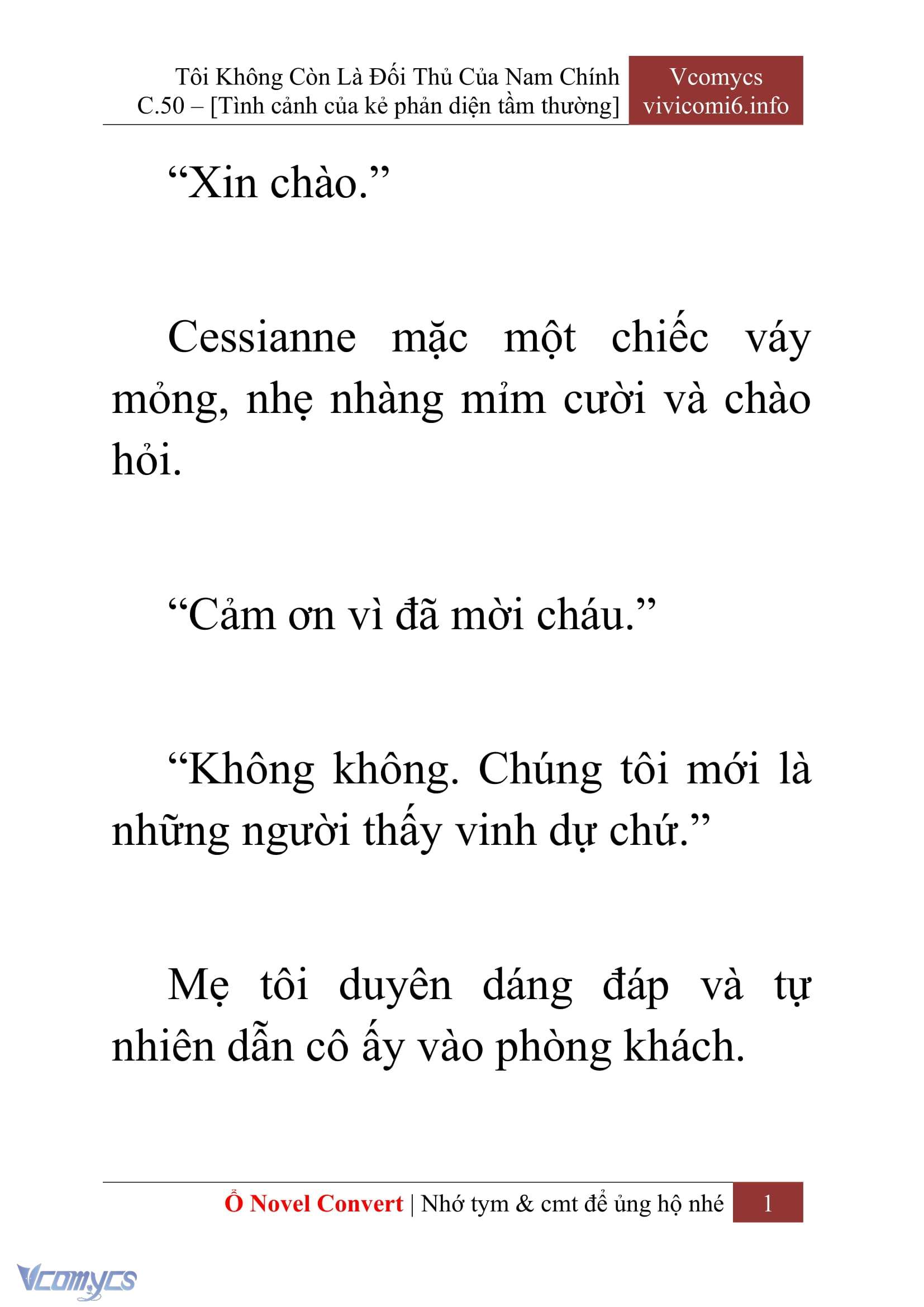 [Novel] Tôi Không Còn Là Đối Thủ Của Nam Chính Chap 50 - Next Chap 51