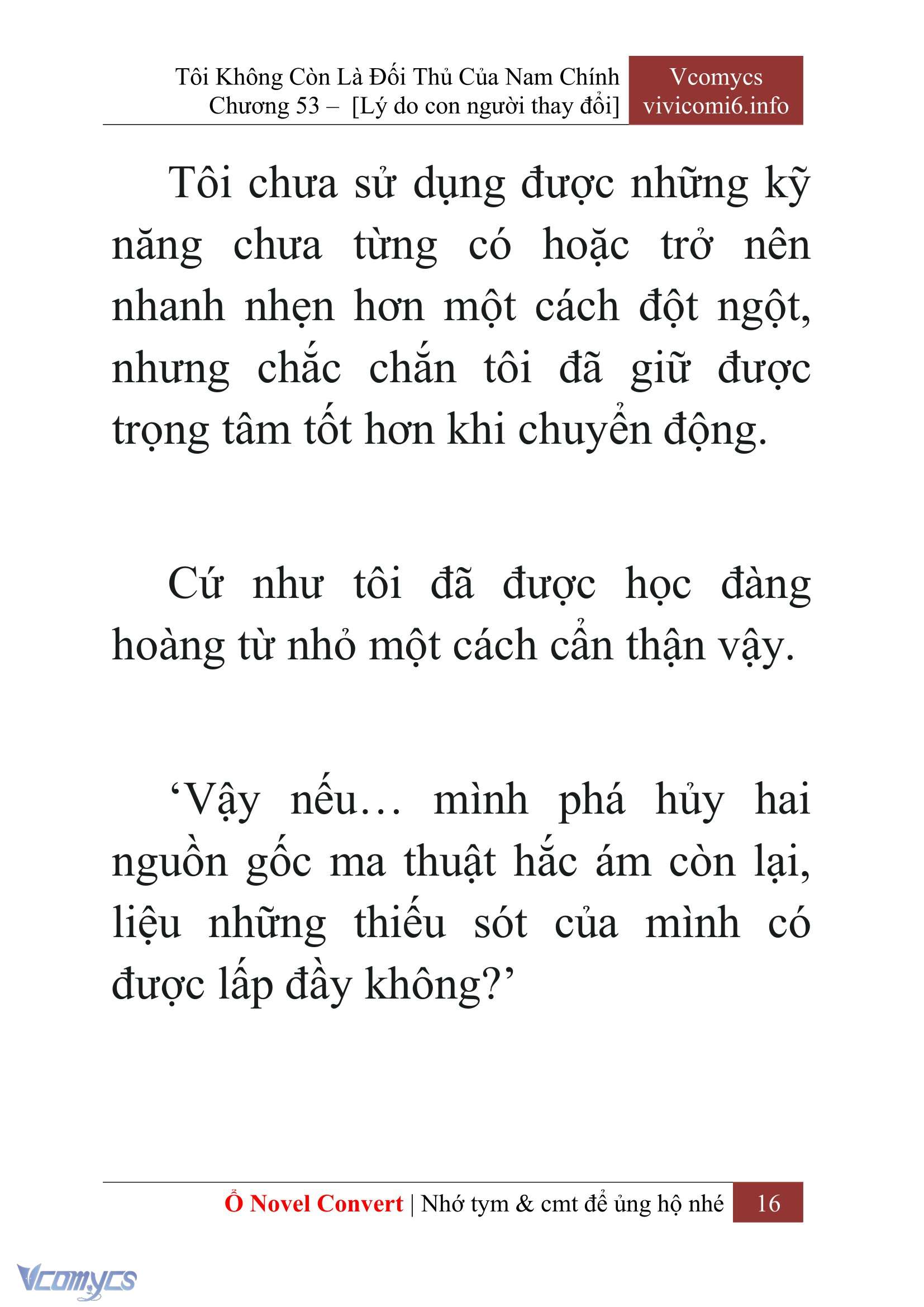 [Novel] Tôi Không Còn Là Đối Thủ Của Nam Chính Chap 53 - Trang 2
